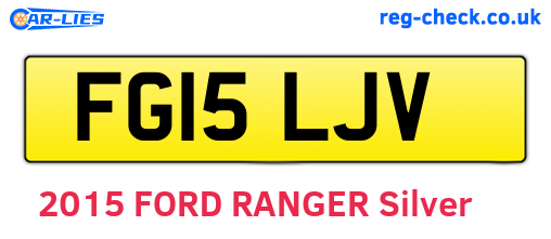 FG15LJV are the vehicle registration plates.