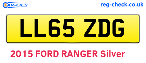 LL65ZDG are the vehicle registration plates.