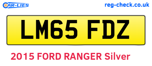 LM65FDZ are the vehicle registration plates.