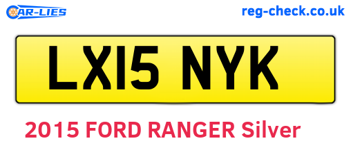LX15NYK are the vehicle registration plates.
