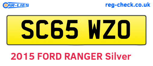 SC65WZO are the vehicle registration plates.