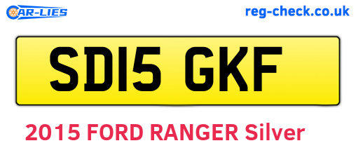 SD15GKF are the vehicle registration plates.