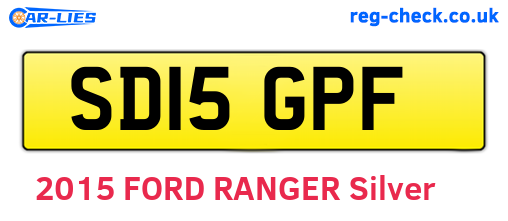 SD15GPF are the vehicle registration plates.