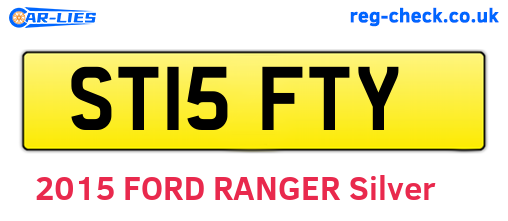 ST15FTY are the vehicle registration plates.