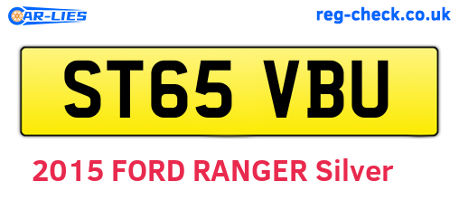 ST65VBU are the vehicle registration plates.
