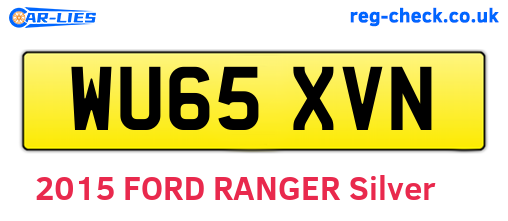 WU65XVN are the vehicle registration plates.