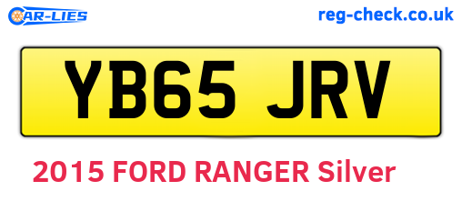 YB65JRV are the vehicle registration plates.