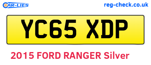 YC65XDP are the vehicle registration plates.