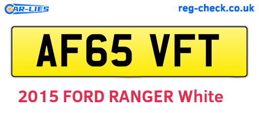 AF65VFT are the vehicle registration plates.