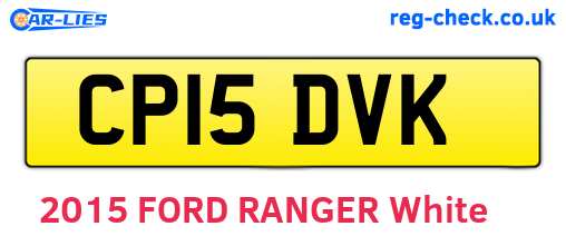 CP15DVK are the vehicle registration plates.