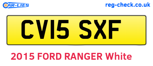 CV15SXF are the vehicle registration plates.