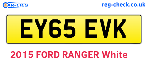 EY65EVK are the vehicle registration plates.