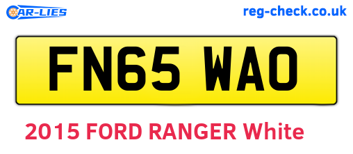 FN65WAO are the vehicle registration plates.