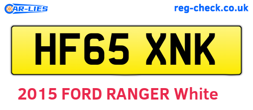 HF65XNK are the vehicle registration plates.