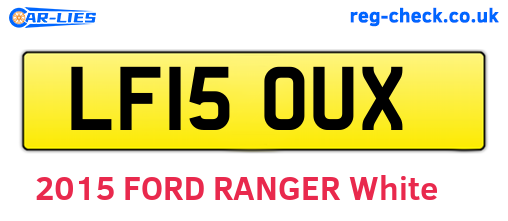 LF15OUX are the vehicle registration plates.