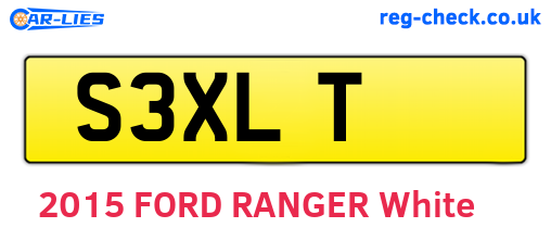 S3XLT are the vehicle registration plates.