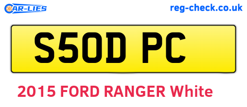 S50DPC are the vehicle registration plates.