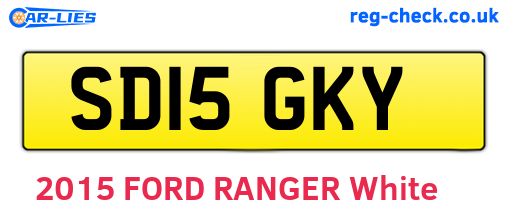 SD15GKY are the vehicle registration plates.