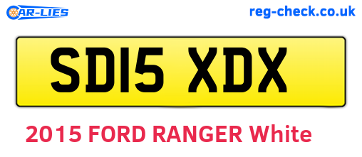 SD15XDX are the vehicle registration plates.
