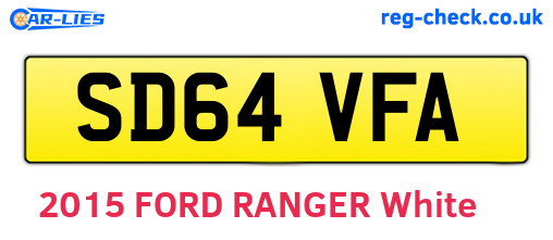SD64VFA are the vehicle registration plates.