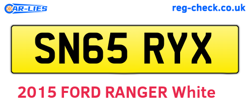 SN65RYX are the vehicle registration plates.
