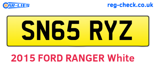 SN65RYZ are the vehicle registration plates.