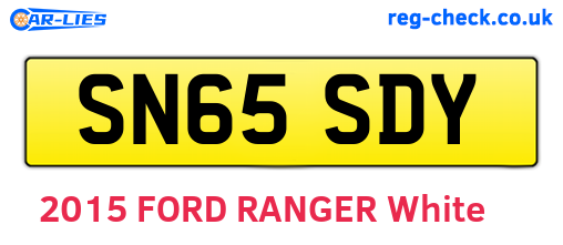SN65SDY are the vehicle registration plates.