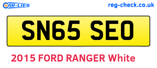 SN65SEO are the vehicle registration plates.