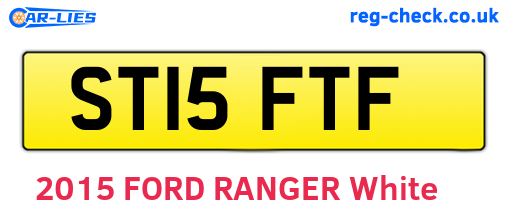 ST15FTF are the vehicle registration plates.