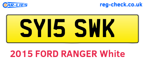 SY15SWK are the vehicle registration plates.