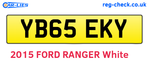 YB65EKY are the vehicle registration plates.