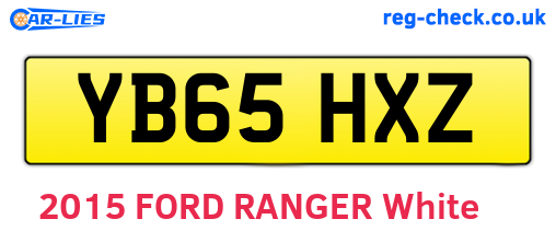 YB65HXZ are the vehicle registration plates.