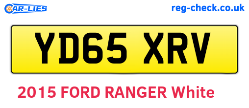 YD65XRV are the vehicle registration plates.