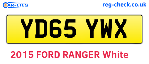 YD65YWX are the vehicle registration plates.