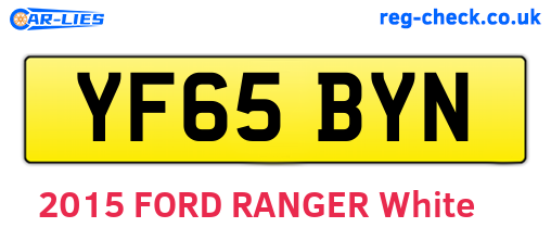 YF65BYN are the vehicle registration plates.