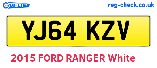 YJ64KZV are the vehicle registration plates.