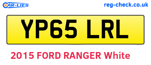 YP65LRL are the vehicle registration plates.