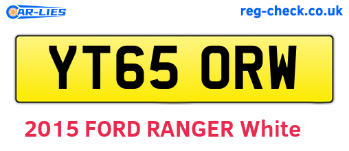 YT65ORW are the vehicle registration plates.