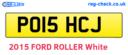 PO15HCJ are the vehicle registration plates.