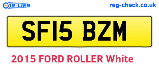SF15BZM are the vehicle registration plates.