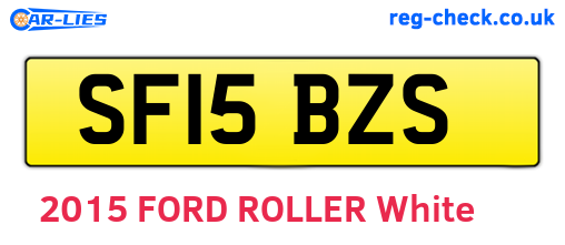 SF15BZS are the vehicle registration plates.