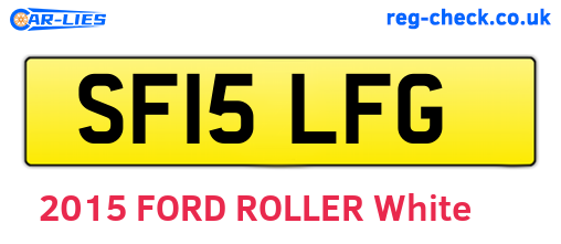 SF15LFG are the vehicle registration plates.