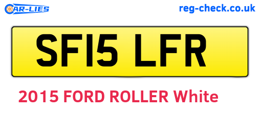 SF15LFR are the vehicle registration plates.