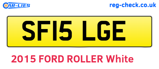 SF15LGE are the vehicle registration plates.