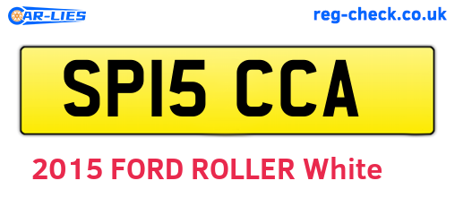 SP15CCA are the vehicle registration plates.