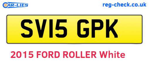 SV15GPK are the vehicle registration plates.
