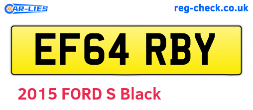 EF64RBY are the vehicle registration plates.