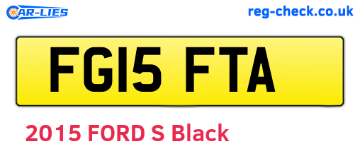 FG15FTA are the vehicle registration plates.