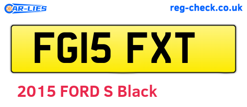 FG15FXT are the vehicle registration plates.