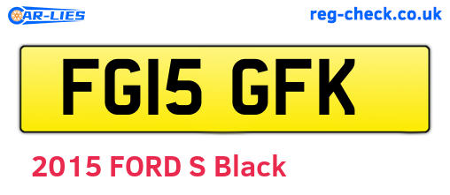 FG15GFK are the vehicle registration plates.